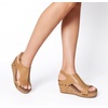 image:imageDREAM PAIRS Womens Platform Wedge Sandals Comfortable PeepToe Cork Casual amp Dressy Summer Lightweight Shoes For All Day WearCamel
