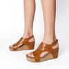 image:imageDREAM PAIRS Womens Platform Wedge Sandals Comfortable PeepToe Cork Casual amp Dressy Summer Lightweight Shoes For All Day WearTan