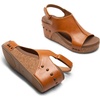 image:imageDREAM PAIRS Womens Platform Wedge Sandals Comfortable PeepToe Cork Casual amp Dressy Summer Lightweight Shoes For All Day WearTan