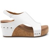 image:imageDREAM PAIRS Womens Platform Wedge Sandals Comfortable PeepToe Cork Casual amp Dressy Summer Lightweight Shoes For All Day WearWhite