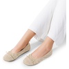 image:imageDREAM PAIRS Womens Round Toe Foldable Portable Knit Ballet Flats Comfortable Dressy Flats for Work Office Dress Shoes Business CasualNude