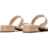 image:imageDREAM PAIRS Womens Slides Heels Slip On Low Block Sandals Two Strap Open Round Toe Chunky Casual Summer Mules ShoesNudepu