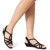 image:imageDREAM PAIRS Womens Strappy Wrapped Dressy Wedge Sandals Comfortable Low Heel Casual Summer ShoesBlack