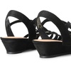 image:imageDREAM PAIRS Womens Strappy Wrapped Dressy Wedge Sandals Comfortable Low Heel Casual Summer ShoesBlack