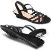 image:imageDREAM PAIRS Womens Strappy Wrapped Dressy Wedge Sandals Comfortable Low Heel Casual Summer ShoesBlack
