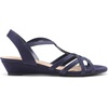 image:imageDREAM PAIRS Womens Strappy Wrapped Dressy Wedge Sandals Comfortable Low Heel Casual Summer ShoesNavy