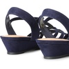 image:imageDREAM PAIRS Womens Strappy Wrapped Dressy Wedge Sandals Comfortable Low Heel Casual Summer ShoesNavy