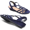 image:imageDREAM PAIRS Womens Strappy Wrapped Dressy Wedge Sandals Comfortable Low Heel Casual Summer ShoesNavy