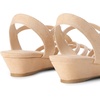 image:imageDREAM PAIRS Womens Strappy Wrapped Dressy Wedge Sandals Comfortable Low Heel Casual Summer ShoesNude