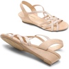 image:imageDREAM PAIRS Womens Strappy Wrapped Dressy Wedge Sandals Comfortable Low Heel Casual Summer ShoesNude