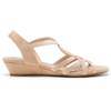 image:imageDREAM PAIRS Womens Strappy Wrapped Dressy Wedge Sandals Comfortable Low Heel Casual Summer ShoesNude