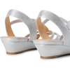 image:imageDREAM PAIRS Womens Strappy Wrapped Dressy Wedge Sandals Comfortable Low Heel Casual Summer ShoesSilver