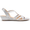 image:imageDREAM PAIRS Womens Strappy Wrapped Dressy Wedge Sandals Comfortable Low Heel Casual Summer ShoesSilver