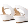 image:imageDREAM PAIRS Womens Strappy Wrapped Dressy Wedge Sandals Comfortable Low Heel Casual Summer ShoesWhite