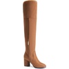 image:imageDREAM PAIRS Womens Thigh High Block Heel Over The Knee BootsBrownsuede