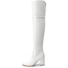 image:imageDREAM PAIRS Womens Thigh High Block Heel Over The Knee BootsWhitepu