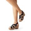 image:imageDREAM PAIRS Womens Wedge Sandals Comfortable Open Toe Platform Casual Dressy Cork Summer Dress ShoesBlack