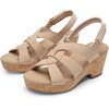 image:imageDREAM PAIRS Womens Wedge Sandals Comfortable Open Toe Platform Casual Dressy Cork Summer Dress ShoesNude