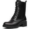 image:imageDREAM PAIRS Laceup Combat Boots Midcalf Military Winter Boot for WomenBlackPu