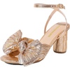 image:imageDREAM PAIRS Womens Bow Knot Heeled Sandals Low Chunky Heels Open Toe Ankle Strap Slingback Dress Shoes for Wedding Bridal PartyChampagne