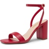 image:imageDREAM PAIRS Womens Chunky Heels Square Open Toe Ankle Buckle Strappy Block Heeled Sandals for Party Wedding DailyRedpu