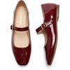 image:imageDREAM PAIRS Womens Flats Square Toe Mary Jane Flats Comfortable Casual Dress Shoes Ballet Flats with Buckle Strap Casual Work Office Mary Jane ShoesBurgundy