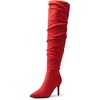 image:imageDREAM PAIRS Womens High Heels Over The Knee Boots Thigh High Pointed Toe Stiletto Long Fall Sexy BootsRedsuede