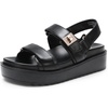 image:imageDREAM PAIRS Womens Low Wedge Sandals Comfortable Arch Support Platform Open toe Casual Dressy Flat Summer Sandals with Adjustable Straps