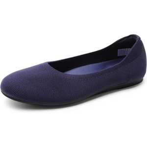 image:imageDREAM PAIRS Ballet Flats Shoes for Women Foldable Knit Womens Flats with Arch Support Comfortable Shoes for Women Dressy Casual Work OfficeNavy