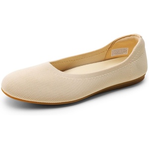image:imageDREAM PAIRS Ballet Flats Shoes for Women Foldable Knit Womens Flats with Arch Support Comfortable Shoes for Women Dressy Casual Work OfficeNude