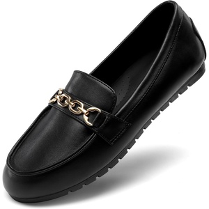 image:imageDREAM PAIRS Loafers for Women Casual Comfortable Slip On Flat Lightweight Leisure Work Shoe Comfort Walking ShoesBlack Pu