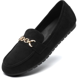 image:imageDREAM PAIRS Loafers for Women Casual Comfortable Slip On Flat Lightweight Leisure Work Shoe Comfort Walking ShoesBlacksuede