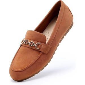 image:imageDREAM PAIRS Loafers for Women Casual Comfortable Slip On Flat Lightweight Leisure Work Shoe Comfort Walking ShoesBrownsuede