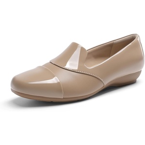 image:imageDREAM PAIRS Loafers for Women Orthopedic Comfortable Wide Width Loafer Dress Casual Slip on Business Work Office Shoes with Arch SupportNude