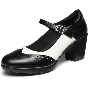 image:imageDREAM PAIRS Womens Oxfords Mary Jane Dress Shoes Heels for WomenBlackWhitepu