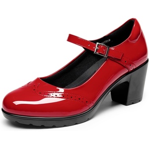 image:imageDREAM PAIRS Womens Oxfords Mary Jane Dress Shoes Heels for WomenRedpat