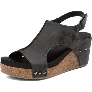 image:imageDREAM PAIRS Womens Platform Wedge Sandals Comfortable PeepToe Cork Casual amp Dressy Summer Lightweight Shoes For All Day WearBlacknubuck
