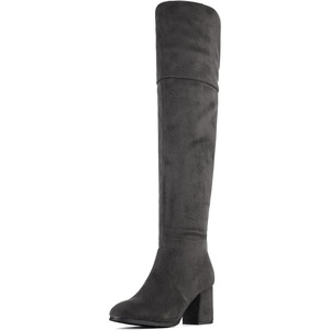 image:imageDREAM PAIRS Womens Thigh High Block Heel Over The Knee BootsGrey