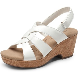 image:imageDREAM PAIRS Womens Wedge Sandals Comfortable Open Toe Platform Casual Dressy Cork Summer Dress ShoesWhite