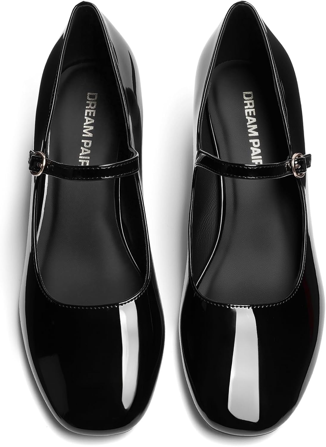 image:imageDREAM PAIRS Womens Mary Jane Shoes Chunky Block Short Heels 217 Closed Round Toe Vintage Wedding Shoes Comfort Dress Pump Shoes for Daily LifeBlack