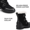 image:imageDREAM PAIRS Ankle Winter Boots for Women Snow Boots AntiSlip Resistant Classic Warm Faux Fur Lined Lace Up for Outdoor Hiking WalkingBlack