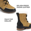 image:imageDREAM PAIRS Ankle Winter Boots for Women Snow Boots AntiSlip Resistant Classic Warm Faux Fur Lined Lace Up for Outdoor Hiking WalkingChestnutBlack