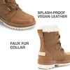 image:imageDREAM PAIRS Ankle Winter Boots for Women Snow Boots AntiSlip Resistant Classic Warm Faux Fur Lined Lace Up for Outdoor Hiking WalkingTan
