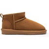 image:imageDREAM PAIRS Ankle Winter Mini Boots for Women Genuine Suede Faux Fur Lining Water Resistant Warm Snow Boots Slip On Memory Foam Comfort Booties FuzzyClassicChestnut