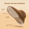 image:imageDREAM PAIRS Ankle Winter Mini Boots for Women Genuine Suede Faux Fur Lining Water Resistant Warm Snow Boots Slip On Memory Foam Comfort Booties FuzzyClassicChestnut