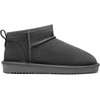 image:imageDREAM PAIRS Ankle Winter Mini Boots for Women Genuine Suede Faux Fur Lining Water Resistant Warm Snow Boots Slip On Memory Foam Comfort Booties FuzzyClassicGrey