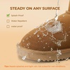 image:imageDREAM PAIRS Ankle Winter Mini Boots for Women Genuine Suede Faux Fur Lining Water Resistant Warm Snow Boots Slip On Memory Foam Comfort Booties FuzzyClassicChestnut