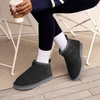 image:imageDREAM PAIRS Ankle Winter Mini Boots for Women Genuine Suede Faux Fur Lining Water Resistant Warm Snow Boots Slip On Memory Foam Comfort Booties FuzzyClassicGrey