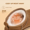 image:imageDREAM PAIRS Ankle Winter Mini Boots for Women Genuine Suede Faux Fur Lining Water Resistant Warm Snow Boots Slip On Memory Foam Comfort Booties FuzzyClassicChestnut