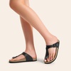 image:imageDREAM PAIRS Arch Support Thong Sandals for Women Casual Leather Flip Flops Dressy Slides with Soft Cork Footbed Adjustable Strap for Summer Beach VacationBlack